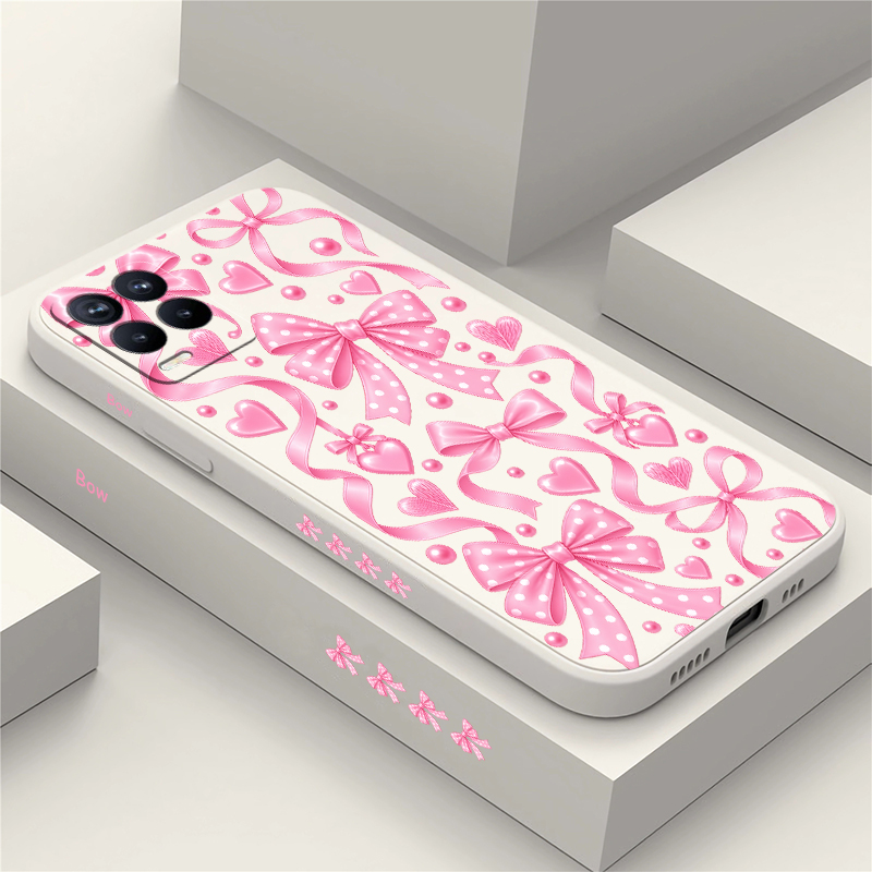 Realme Note 50 - Capa com Laços Rosa para OPPO